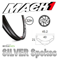27.5" / 650B Disc Rear Wheel — Mach1 Trucky-40 32H, Novatec sealed, 8–10-speed cassette (Shimano/SRAM HG freehub), 12×142