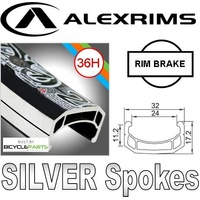 24" Disc Rear Wheel — Alex DM18 36H, Joytech, 8–10-speed cassette (Shimano/SRAM HG freehub), QR 135