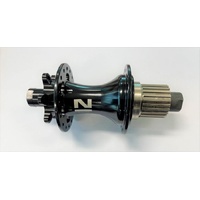 Novatec Rear Hub, 12x148mm Boost Thru-Axle, 6-Bolt Disc, 32H, Shimano Microspline, Black