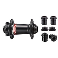 Novatec 3-in-1 Front Hub, QR / Thru-Axle 100mm Convertible, 6-Bolt Disc, 32H, Black