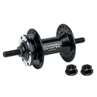 Novatec Front Hub, Nutted 100mm, 6-Bolt Disc, 36H, Black