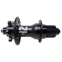 Novatec Rear Hub, QR 135mm, 6-Bolt Disc, 32H, Shimano Microspline, Black