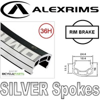 27.5" / 650B Front Wheel — Alex DM18 36H, Novatec sealed, QR 100