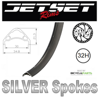 26" Disc Rear Wheel — Jetset AE-30 32H, Novatec sealed, 8–11-speed cassette (Shimano/SRAM HG freehub), 12×148 Boost