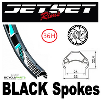 700C / 29er Disc Front Wheel — Jetset HC-E331 36H, Novatec sealed, QR 100