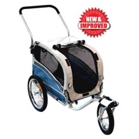 Bicycle Pet Trailer / Jogger 2-in-1 — Light Blue, 40 kg