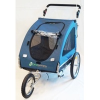 Bicycle Pet Trailer / Jogger 2-in-1 — Large, Blue, 40 kg