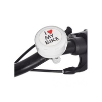 I Love My Bike Bell White, fits 22.2mm diameter handlebar, White - Oxford Product