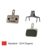 BRAKE DISC PADS - MTB & ROAD standard premium pads, RED, Shimano B type / TRP / Tektro compatible Deore BR-M575 | BR-M525 | BR-M515 | BR-T615  etc  Qu