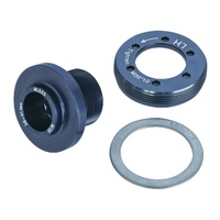 FSA Crank Bolt Alloy M18 with Self-locking Nut for BB30 Carbon Cranks Grey / Blue (QR-19)