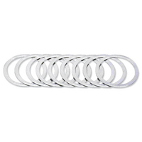 FSA Headset Micro Spacers, 1-1/8in x 0.25mm, Silver, 10 Pack (MW006)