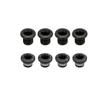 FSA Gossamer Pro 2x Chainring Bolt Kit, 8 Bolts, Black Alloy