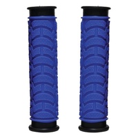 GRIPS - Dual Density MTB Grips, Clossed End. 130mm BLUE  - Oxford Product