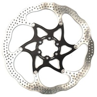 Rotor, 2pce, 203mm, stainless steel, 6 Bolt,  black centre, TRP