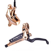 TRP DHR EVO REAR, Disc brake set, rear, for left hand, alloy, hydraulic 4-piston. HIGH POLISH GOLD (Uses 2.3mm Rotor Only - Rotor not included)