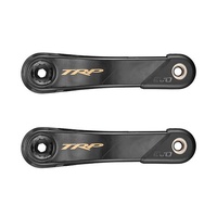 TRP Crank CK-9050 EVO Carbon Fiber Crank, 165mm Length Cinch compatible interface/ 68 & 73,  Black / Gold