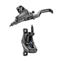 `A NEW ITEM - TRP DHR EVO PRO REAR, Disc brake set, rear, for left hand, alloy, hydraulic 4-piston. BLACK (Uses 2.3mm Rotor Only - Rotor not included)