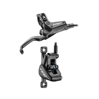 `A NEW ITEM - TRP DHR EVO X FRONT, Disc brake set, front, for right hand, alloy, hydraulic 2-piston. BLACK (Uses 1.8mm Rotor Only - Rotor not included