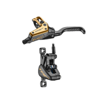 `A NEW ITEM - TRP DHR EVO X REAR, Disc brake set, rear, for left hand, alloy, hydraulic 2-piston. GOLD (Uses 1.8mm Rotor Only - Rotor not included)
