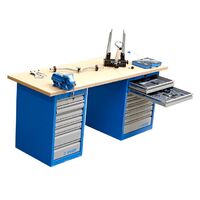 Unior Professional Master Workbench 628622 nc/ two tool chest, fifteen drawers , seven drawers full of tools, in high quality foam trays. 215pces