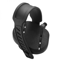 VP Exercise Bike Pedals, Bottom-Weighted, PU Strap, Black