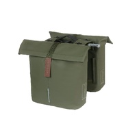 Basil City Vegan Leather Double Pannier Bag 28–32L