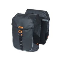 Basil Miles Tarpaulin Double Pannier 34L – Black/Orange