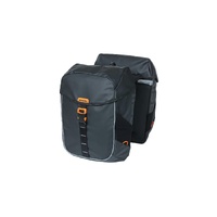 Basil Miles Tarpaulin Double Pannier MIK 34L – Black/Orange