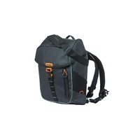Basil Miles Tarpaulin Bike Backpack 17L – Black/Orange