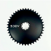 5DEV Aero Road Gravel Chainring – 52T SRAM 8-Bolt, Black