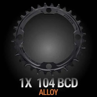 Praxis MTN 104BCD Alloy 1x Narrow/Wide Chainring
