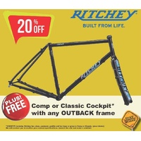 Ritchey Outback V4 Frameset – Black/Tie Dye, Small
