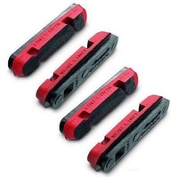 Campagnolo Carbon Rim Brake Pad Inserts Red (4 pcs)
