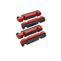 Campagnolo Carbon Rim Brake Pad Inserts Red for Shimano Holders (4 pcs)