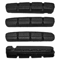 Campagnolo Aluminium Rim Brake Pad Inserts Black for Shimano Holders (4 pcs)