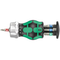 Wera Bicycle Set 5 Ratcheting Stubby Screwdriver with Stainless Bit Magazine