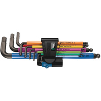 Wera 950/9 Hex-Plus Multicolour HF 1 L-Key Set with Holding Function, BlackLaser