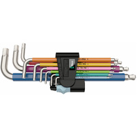 Wera 3950/9 Hex-Plus Multicolour Stainless L-Key Set, Metric, 9 Pieces