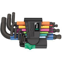 Wera 950/9 Hex-Plus Multicolour 2 Short L-Key Set, Metric, BlackLaser