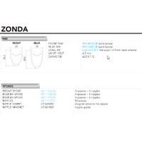 Campagnolo Zonda C17 Rear Drive-Side Spokes 280 mm (4 pcs)