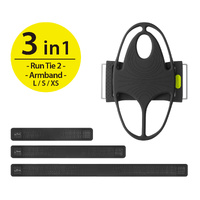 Bone Run Tie 2 Combo Kit Running Armband, Black