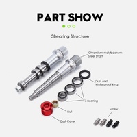 JetBlack Ultralite MTB Pedals Complete Parts Kit for Pedal Pair