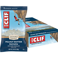 Clif Nut Butter Bar — Peanut Butter Banana with Dark Chocolate — Box of 12 × 50 g