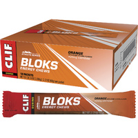 Clif Bloks Energy Chews — Orange (25 mg Caffeine) — Box of 18 × 60 g