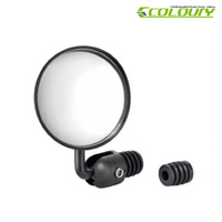 COLOURY Mirror - 2.5 Inch Round - 360 Deg Angle Adjustable - Dual Plugs 17.8/19.0mm