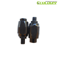 COLOURY Alloy Adjuster Bolt For Road Bike Derailleur Cable - M5 X 18mm - Black - 2Pcs/Bag