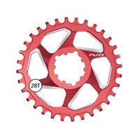 FUNN Chain Ring - Solo DX Narrow Wide Boost - 28T - Sram Direct Mount -3mm offset- Red