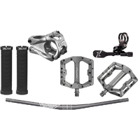 FUNN Cockpit Kit - Grey and Black - Bar / Grips / Pedals / Stem / Dropper Remote