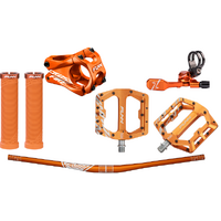FUNN Cockpit Kit - Orange - Bar / Grips / Pedals / Stem / Dropper Remote