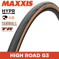 Maxxis High Road 700 x 28C HYPR K2 TR Tanwall Carbon Bead Road Tyre